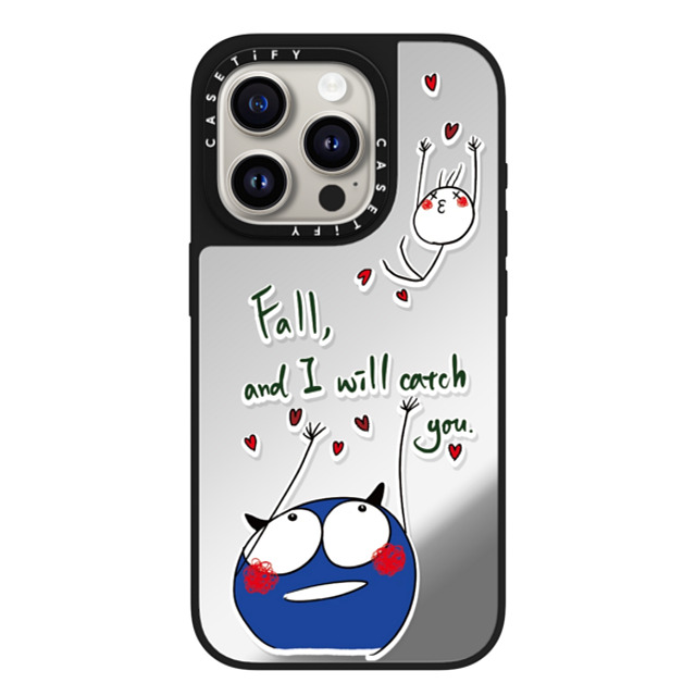 CASETiFY iPhone 15 Pro Case Silver on Black ミラーケース MagSafe対応 Fall, And I Will Catch You yuanyuan kuo CASETiFY iPhone 15 Pro Case Silver on Black ミラーケース MagSafe対応 Fall, And I Will Catch You yuanyuan kuo