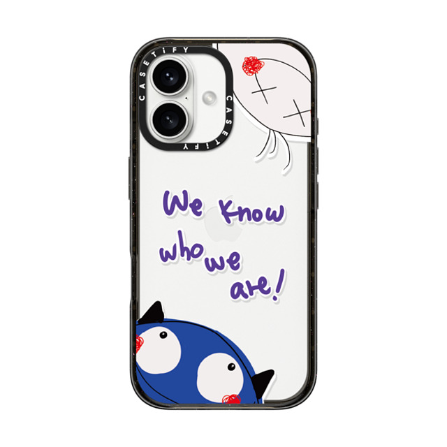 KuoYuanYuan x CASETiFY iPhone 16 ケース ブラック インパクトケース We Know Who We Are!