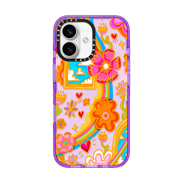 Coffee and Castoffs x CASETiFY iPhone 16 ケース Floral,Y2K パープル インパクトケース Let's Grow - Phone Case Father's Day Coffee and Castoffs x CASETiFY iPhone 16 ケース Floral,Y2K パープル インパクトケース Let's Grow - Phone Case Father's Day