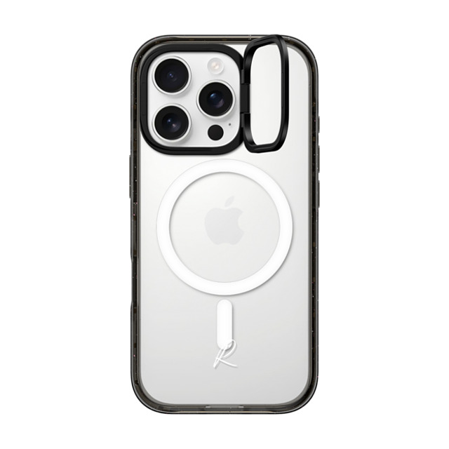 CASETiFY iPhone 16 Pro ケース ブラック インパクトリングスタンドケース MagSafe対応 Customization - (R)