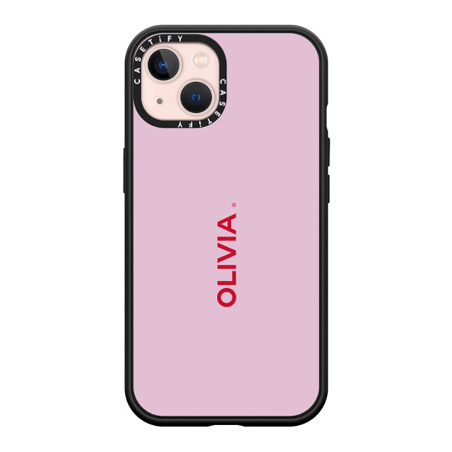 CASETiFY iPhone 13 ケース マットブラック インパクトケース MagSafe対応 Custom Case - Olivia.