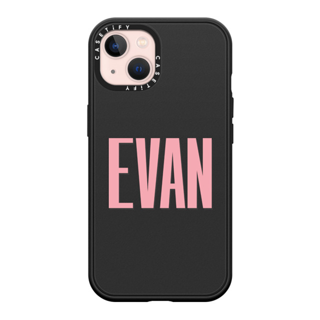 CASETiFY iPhone 13 ケース マットブラック インパクトケース MagSafe対応 Custom Case - Evan