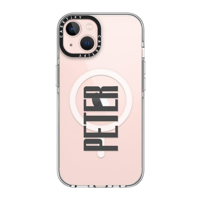 CASETiFY iPhone 13 ケース クリア クリア ケース MagSafe対応 Custom Case - Peter