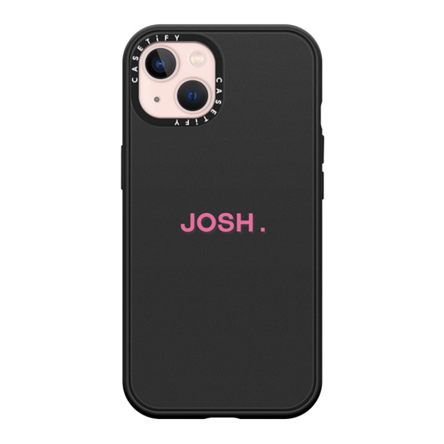 CASETiFY iPhone 13 ケース マットブラック インパクトケース MagSafe対応 Custom Case - Josh.