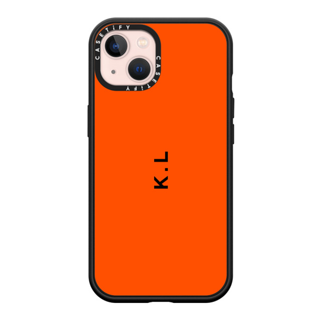 CASETiFY iPhone 13 ケース マットブラック インパクトケース MagSafe対応 Custom Case - k. l