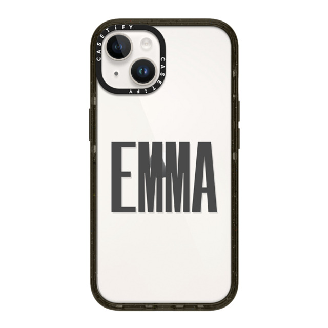 CASETiFY iPhone 14 ケース ブラック インパクトケース Custom Case - Emma