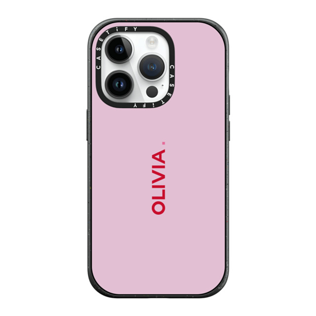 CASETiFY iPhone 14 Pro ケース マットブラック インパクトケース MagSafe対応 Custom Case - Olivia.