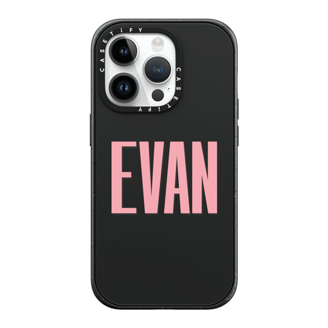 CASETiFY iPhone 14 Pro ケース マットブラック インパクトケース MagSafe対応 Custom Case - Evan