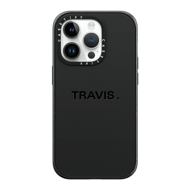 CASETiFY iPhone 14 Pro ケース マットブラック インパクトケース MagSafe対応 Custom Case - Travis.