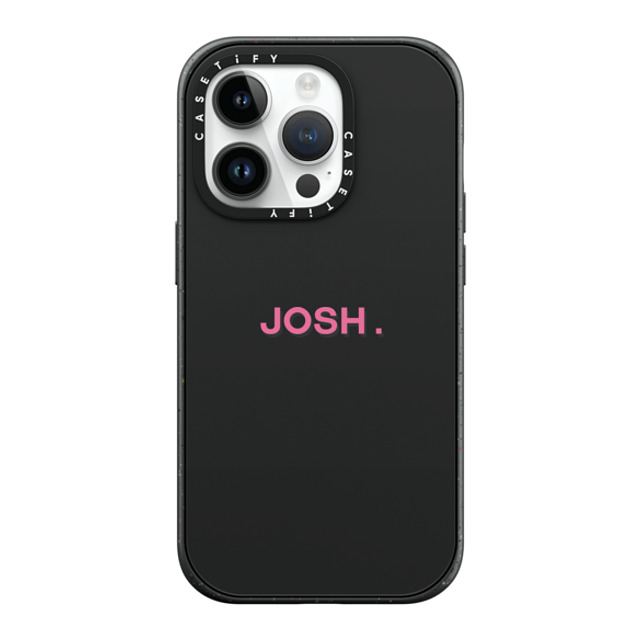 CASETiFY iPhone 14 Pro ケース マットブラック インパクトケース MagSafe対応 Custom Case - Josh.