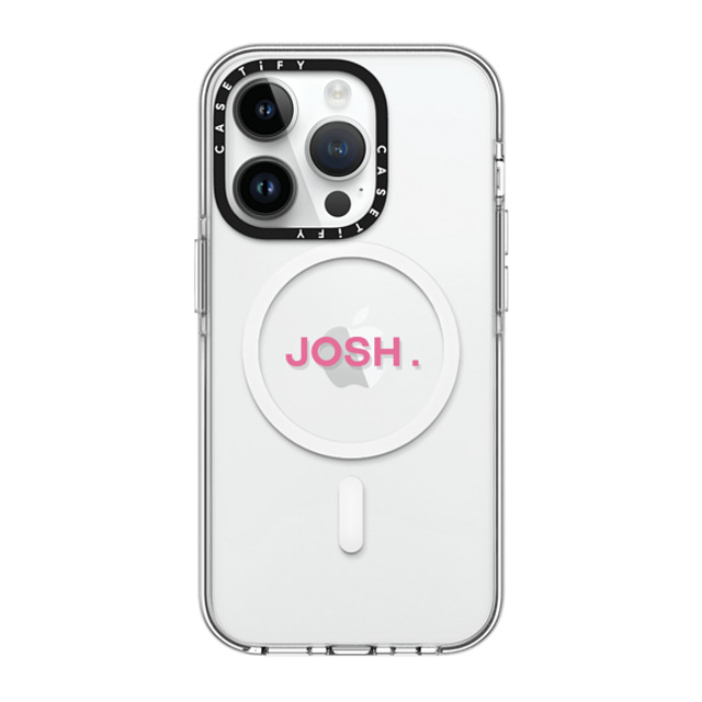 CASETiFY iPhone 14 Pro ケース クリア クリア ケース MagSafe対応 Custom Case - Josh.