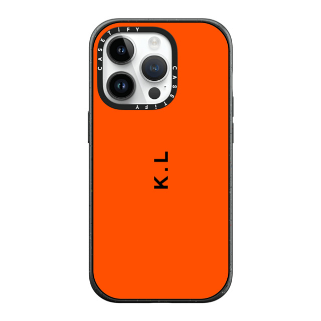 CASETiFY iPhone 14 Pro ケース マットブラック インパクトケース MagSafe対応 Custom Case - k. l