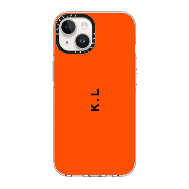 CASETiFY iPhone 14 ケース クリア クリア ケース MagSafe対応 Custom Case - k. l