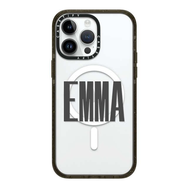 CASETiFY iPhone 14 Pro Max ケース ブラック インパクトケース MagSafe対応 Custom Case - Emma