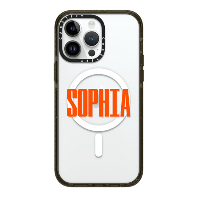 CASETiFY iPhone 14 Pro Max ケース ブラック インパクトケース MagSafe対応 Custom Case - Sophia