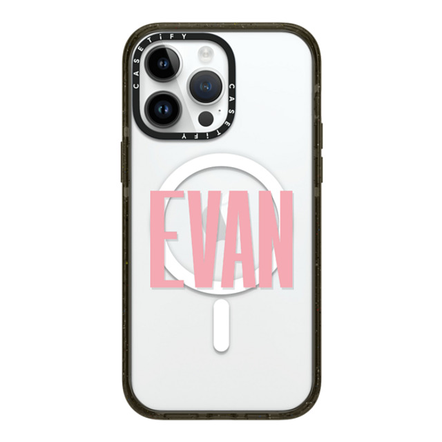 CASETiFY iPhone 14 Pro Max ケース ブラック インパクトケース MagSafe対応 Custom Case - Evan