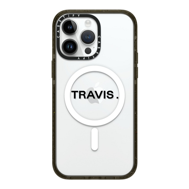 CASETiFY iPhone 14 Pro Max ケース ブラック インパクトケース MagSafe対応 Custom Case - Travis.