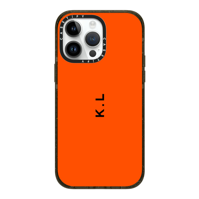 CASETiFY iPhone 14 Pro Max ケース ブラック インパクトケース MagSafe対応 Custom Case - k. l