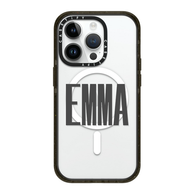 CASETiFY iPhone 14 Pro ケース ブラック インパクトケース MagSafe対応 Custom Case - Emma