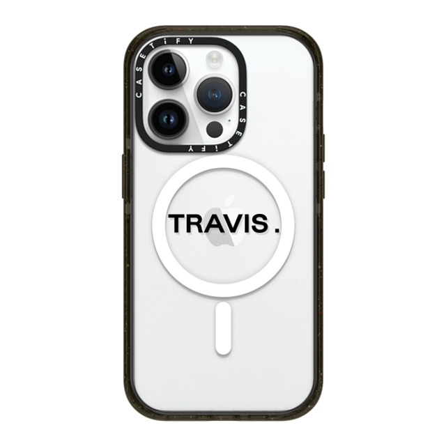 CASETiFY iPhone 14 Pro ケース ブラック インパクトケース MagSafe対応 Custom Case - Travis.