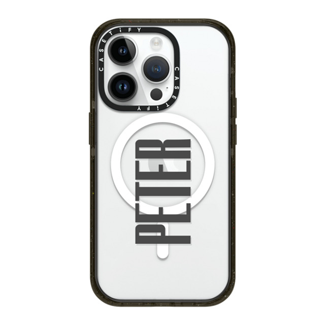 CASETiFY iPhone 14 Pro ケース ブラック インパクトケース MagSafe対応 Custom Case - Peter