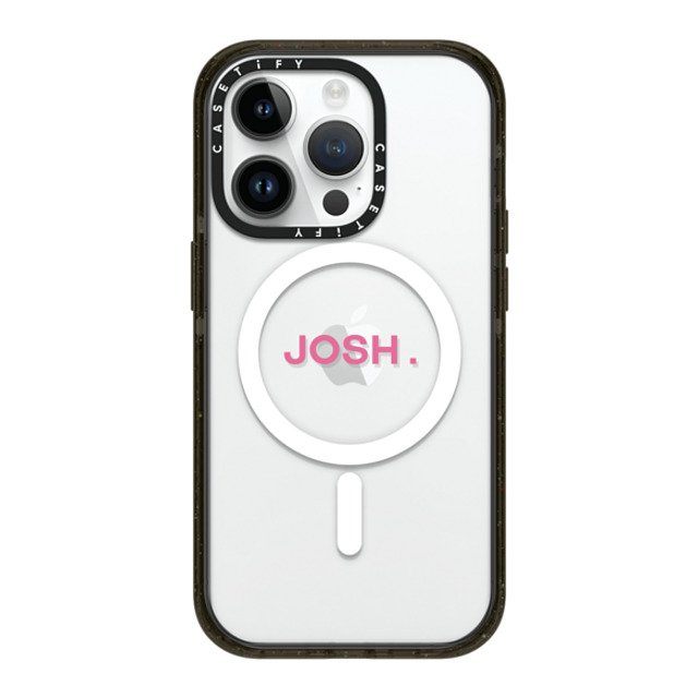 CASETiFY iPhone 14 Pro ケース ブラック インパクトケース MagSafe対応 Custom Case - Josh.