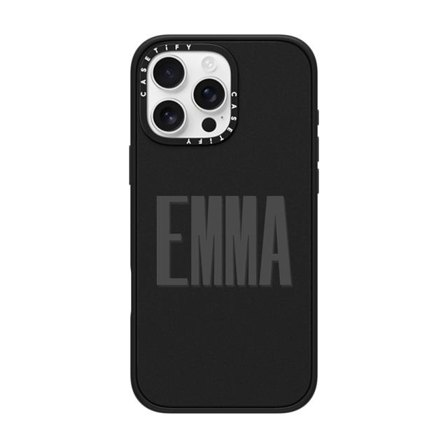 CASETiFY iPhone 16 Pro Max ケース マットブラック インパクトケース MagSafe対応 Custom Case - Emma