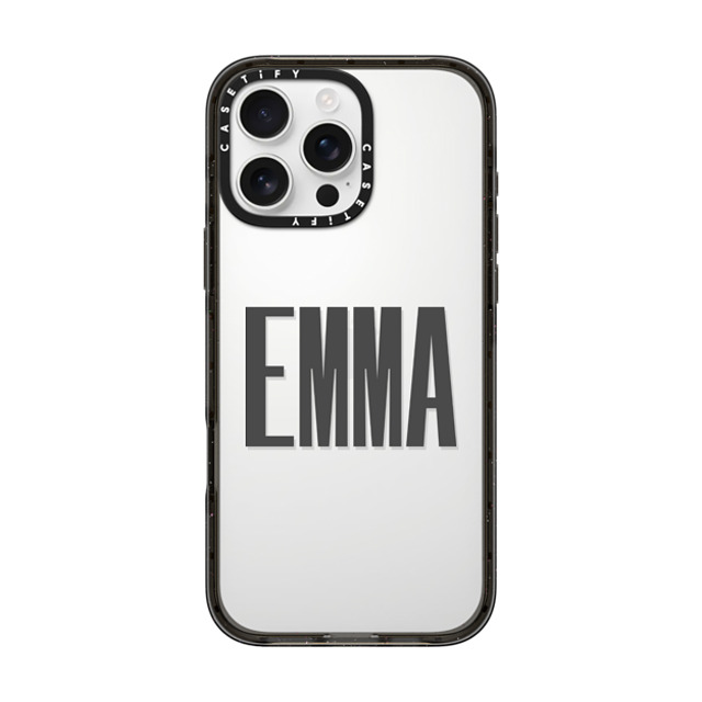 CASETiFY iPhone 16 Pro Max ケース ブラック インパクトケース Custom Case - Emma