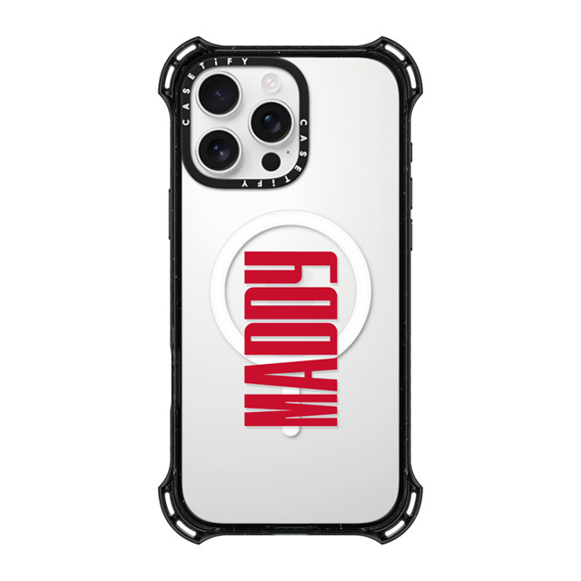 CASETiFY iPhone 16 Pro Max ケース ブラック バウンスケース Custom Case - Maddy