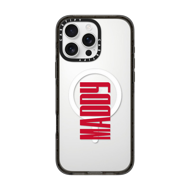 CASETiFY iPhone 16 Pro Max ケース ブラック インパクトケース MagSafe対応 Custom Case - Maddy