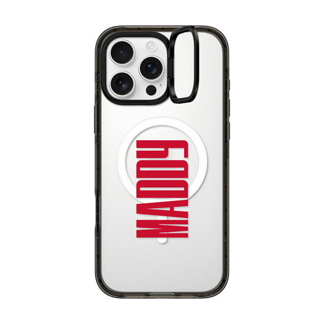 CASETiFY iPhone 16 Pro Max ケース ブラック インパクトリングスタンドケース MagSafe対応 Custom Case - Maddy