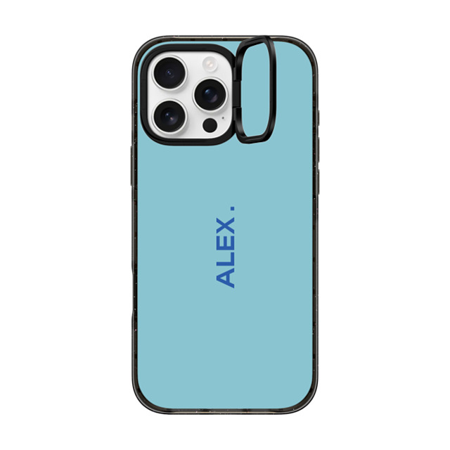 CASETiFY iPhone 16 Pro Max ケース ブラック インパクトリングスタンドケース MagSafe対応 Custom Case - Alex.