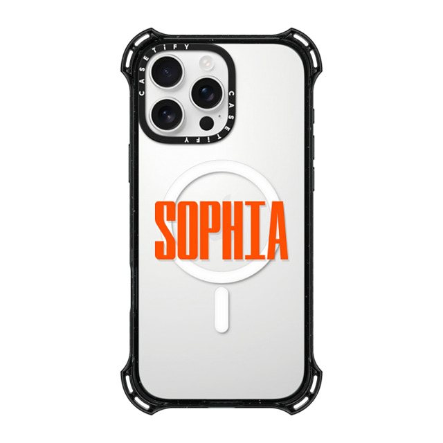 CASETiFY iPhone 16 Pro Max ケース ブラック バウンスケース Custom Case - Sophia