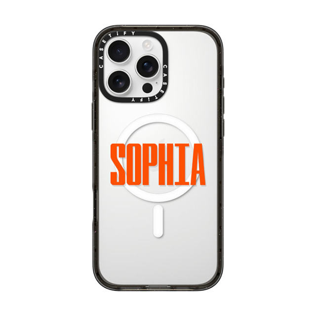 CASETiFY iPhone 16 Pro Max ケース ブラック インパクトケース MagSafe対応 Custom Case - Sophia