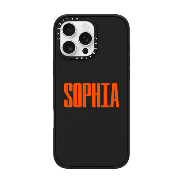 CASETiFY iPhone 16 Pro Max ケース マットブラック インパクトケース MagSafe対応 Custom Case - Sophia