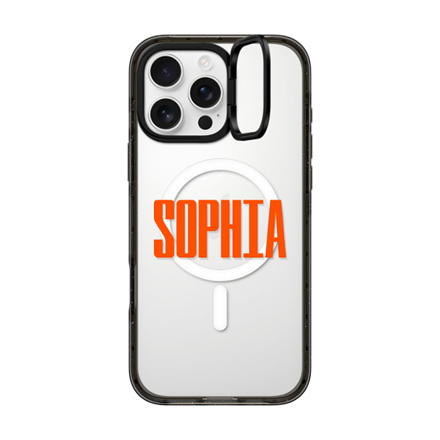 CASETiFY iPhone 16 Pro Max ケース ブラック インパクトリングスタンドケース MagSafe対応 Custom Case - Sophia