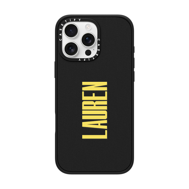 CASETiFY iPhone 16 Pro Max ケース マットブラック インパクトケース MagSafe対応 Custom Case - Lauren