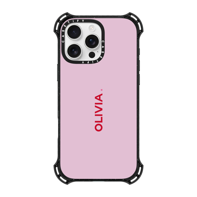 CASETiFY iPhone 16 Pro Max ケース ブラック バウンスケース Custom Case - Olivia.