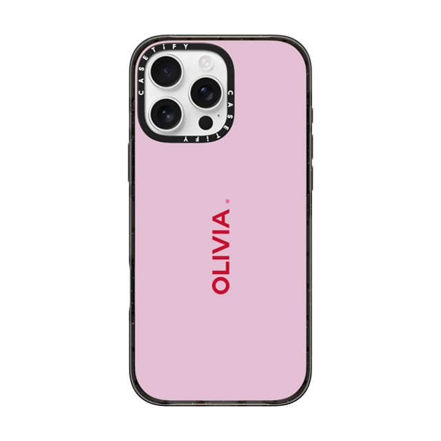 CASETiFY iPhone 16 Pro Max ケース ブラック インパクトケース MagSafe対応 Custom Case - Olivia.