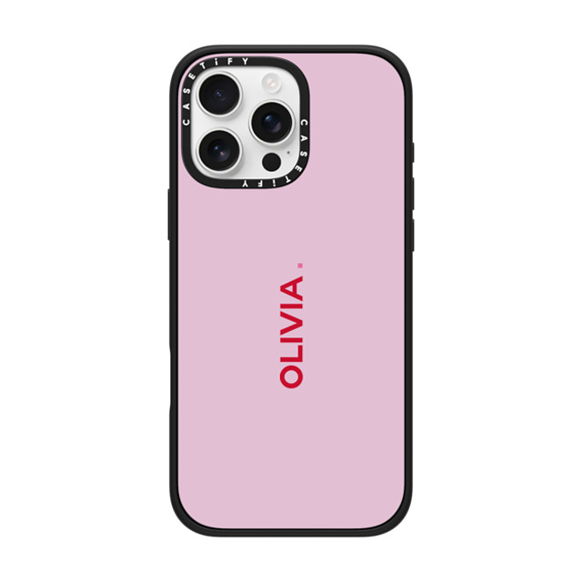 CASETiFY iPhone 16 Pro Max ケース マットブラック インパクトケース MagSafe対応 Custom Case - Olivia.