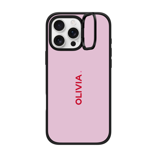 CASETiFY iPhone 16 Pro Max ケース マットブラック インパクトリングスタンドケース MagSafe対応 Custom Case - Olivia.