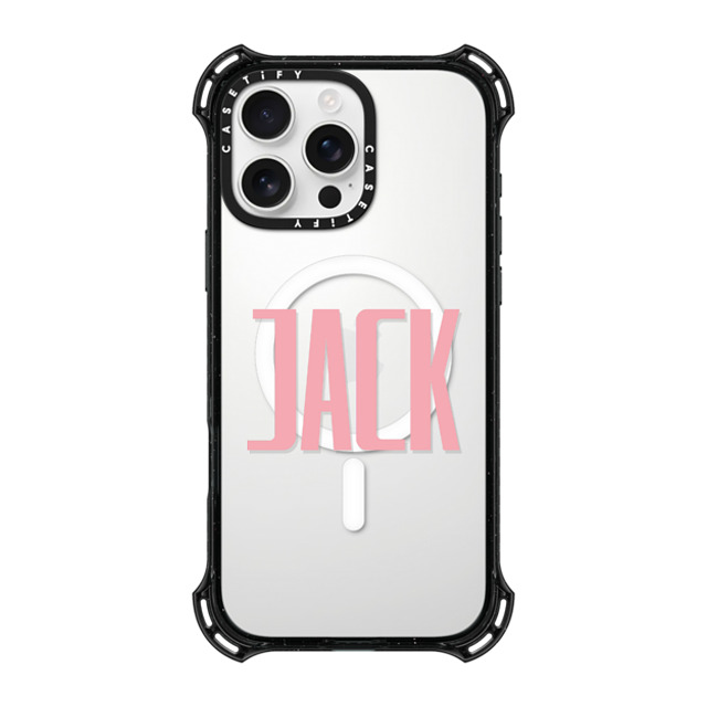 CASETiFY iPhone 16 Pro Max ケース ブラック バウンスケース Custom Case - Jack