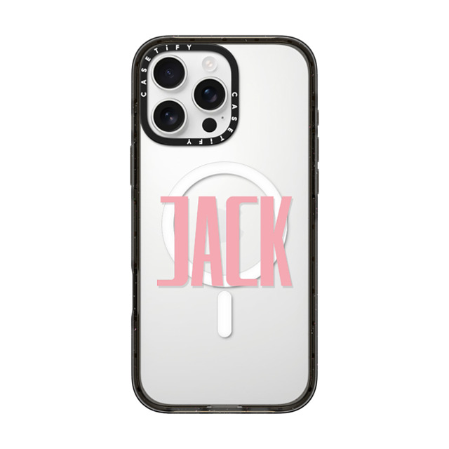 CASETiFY iPhone 16 Pro Max ケース ブラック インパクトケース MagSafe対応 Custom Case - Jack