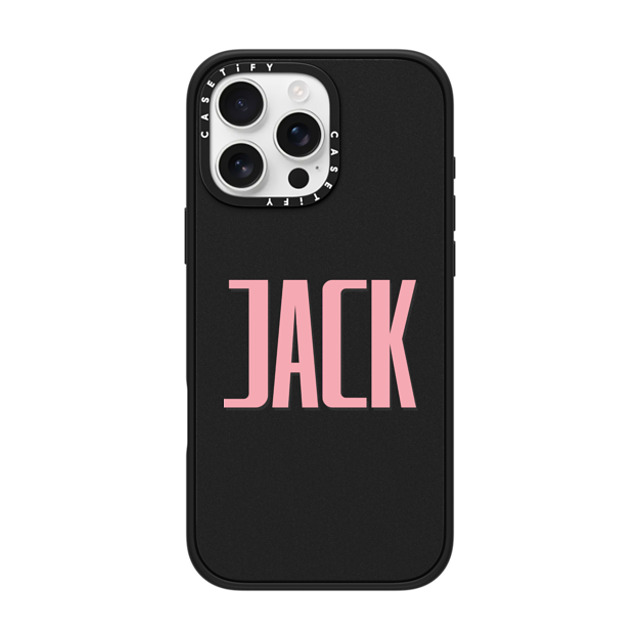 CASETiFY iPhone 16 Pro Max ケース マットブラック インパクトケース MagSafe対応 Custom Case - Jack