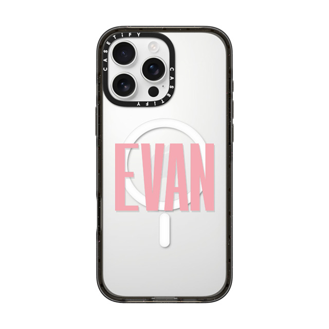 CASETiFY iPhone 16 Pro Max ケース ブラック インパクトケース MagSafe対応 Custom Case - Evan