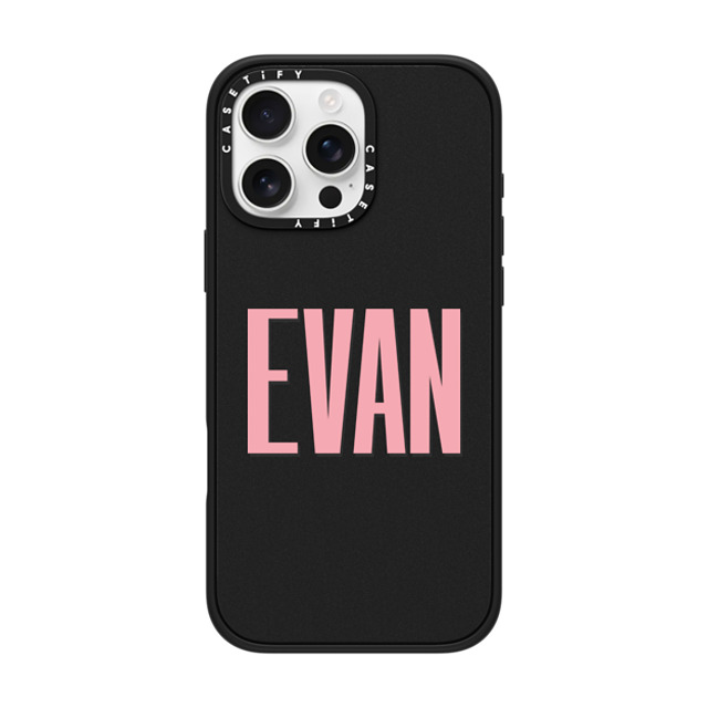 CASETiFY iPhone 16 Pro Max ケース マットブラック インパクトケース MagSafe対応 Custom Case - Evan