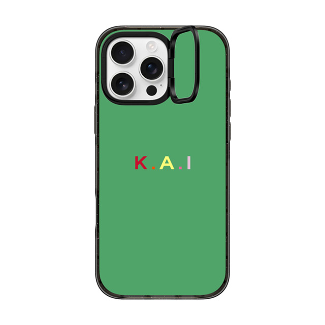 CASETiFY iPhone 16 Pro Max ケース ブラック インパクトリングスタンドケース MagSafe対応 Custom Case - k. a.i