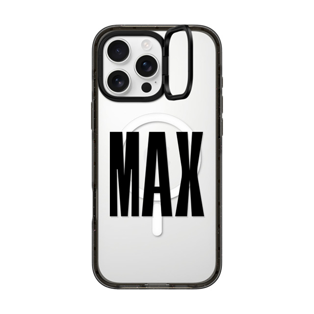 CASETiFY iPhone 16 Pro Max ケース ブラック インパクトリングスタンドケース MagSafe対応 Custom Case - Max