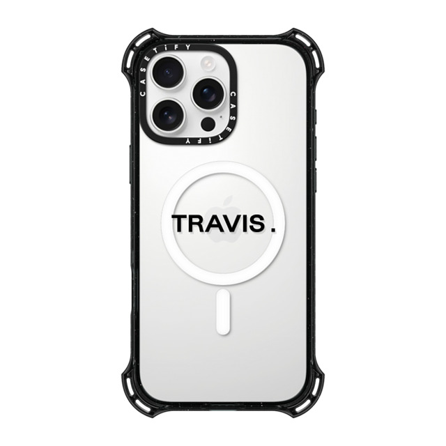 CASETiFY iPhone 16 Pro Max ケース ブラック バウンスケース Custom Case - Travis.