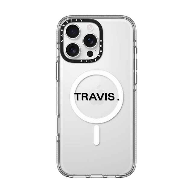 CASETiFY iPhone 16 Pro Max ケース クリア クリア ケース MagSafe対応 Custom Case - Travis.